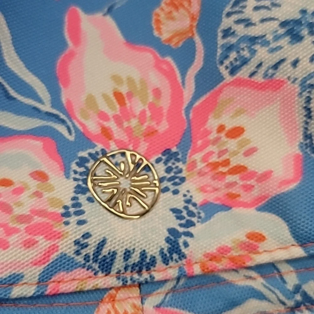 Lilly Pulitzer Reversible Canvas SunHat Multi Bahamian Rhapsody&Flamingo Feather - Picture 3 of 5